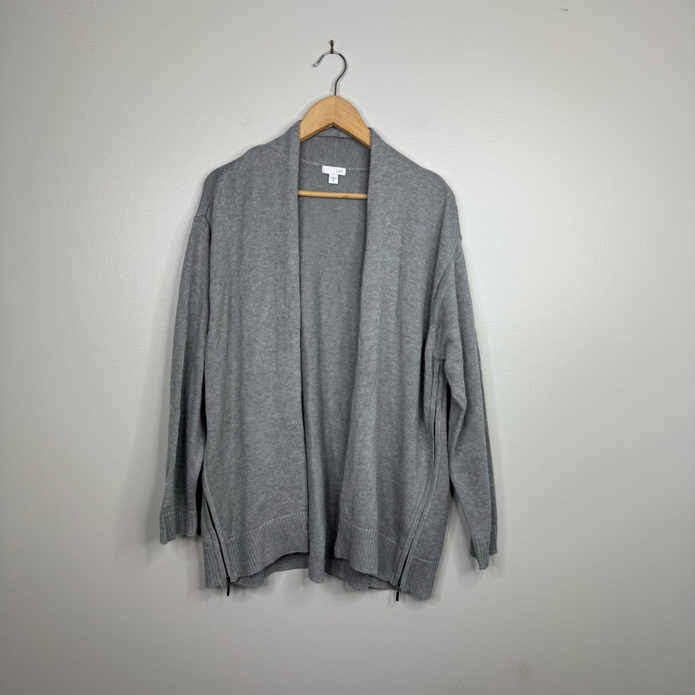J.Jill Side Zip Cardigan Open Front Sweater XL